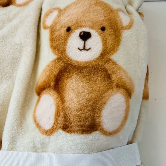 Adirondack Baby by Berkshire My Cozy Cream Baby Blanket Teddy Bears & Stars - Picture 9 of 13